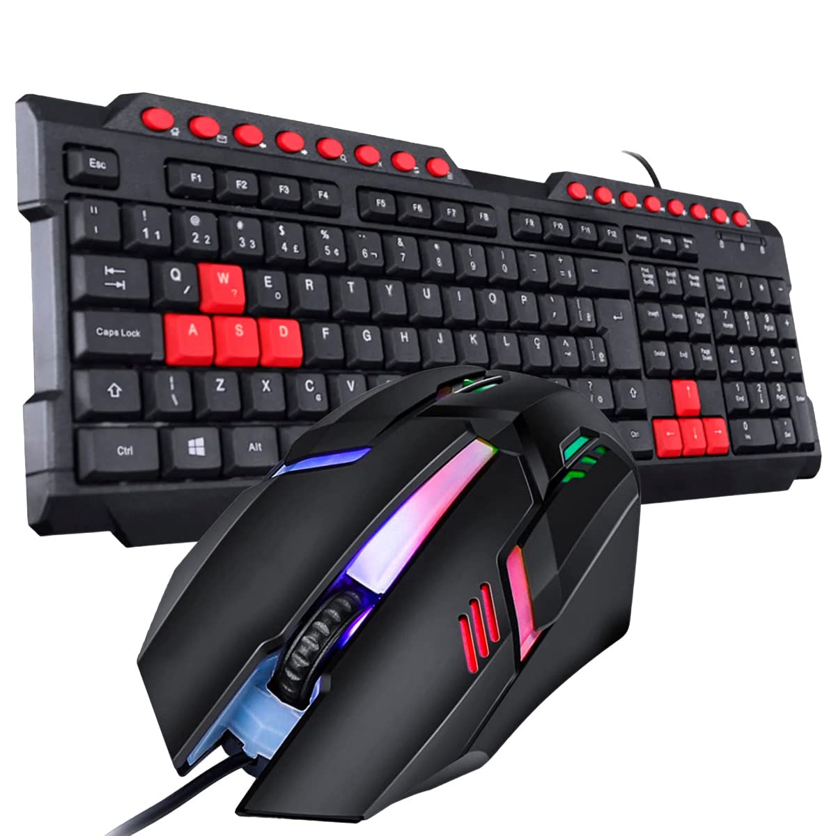 Kit Gamer Teclado e Mouse – Iluminação RGB e Alta Performance
